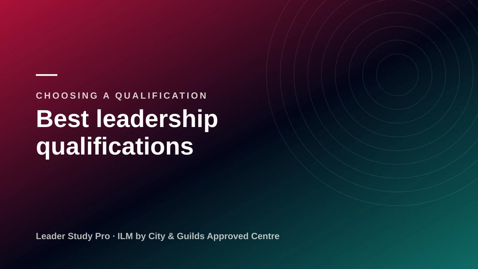 A comparison of UK leadership qualification routes