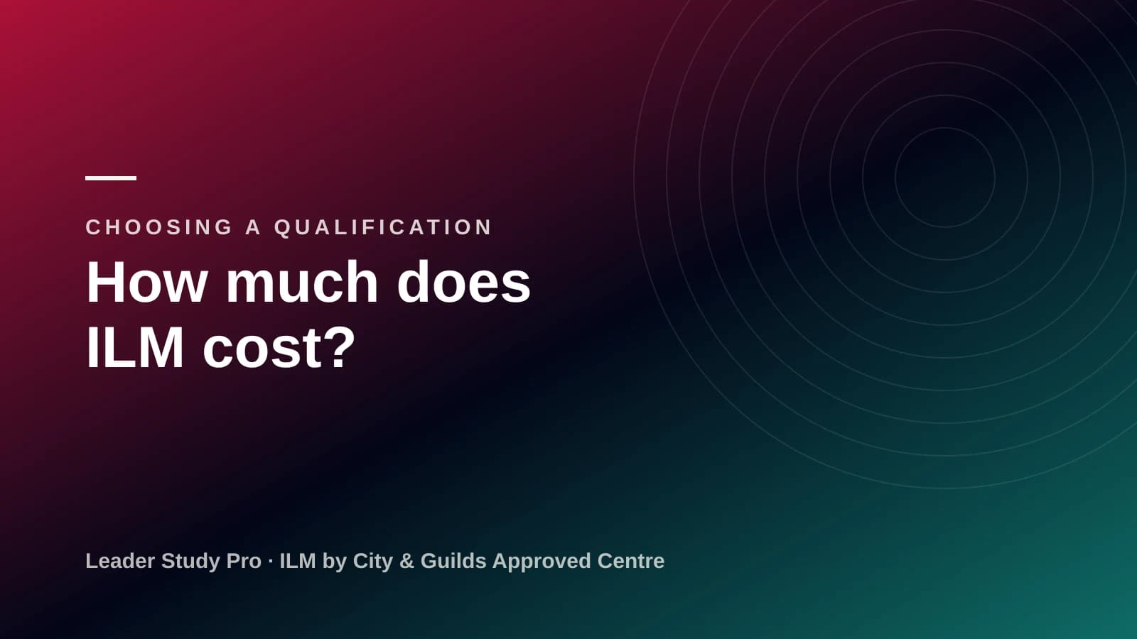 A learner comparing the costs of ILM qualification pathways